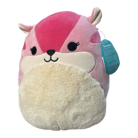 Squishmallows 11'' Dianalee Pink Chipmunk with Fuzzy Belly Plush‎ - Picture 1 of 4
